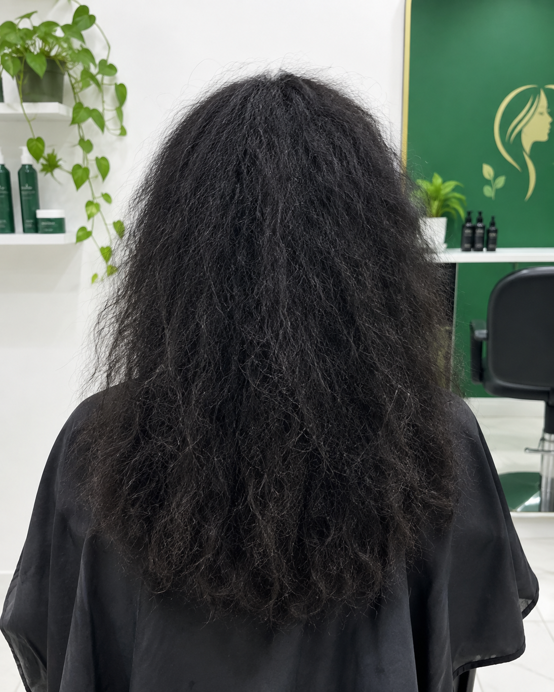 Hair Botox before treatment at Manis