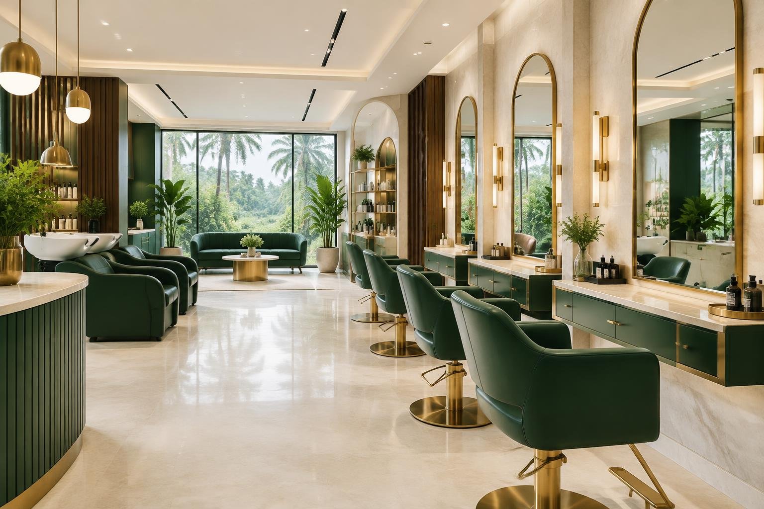 Luxury salon interior